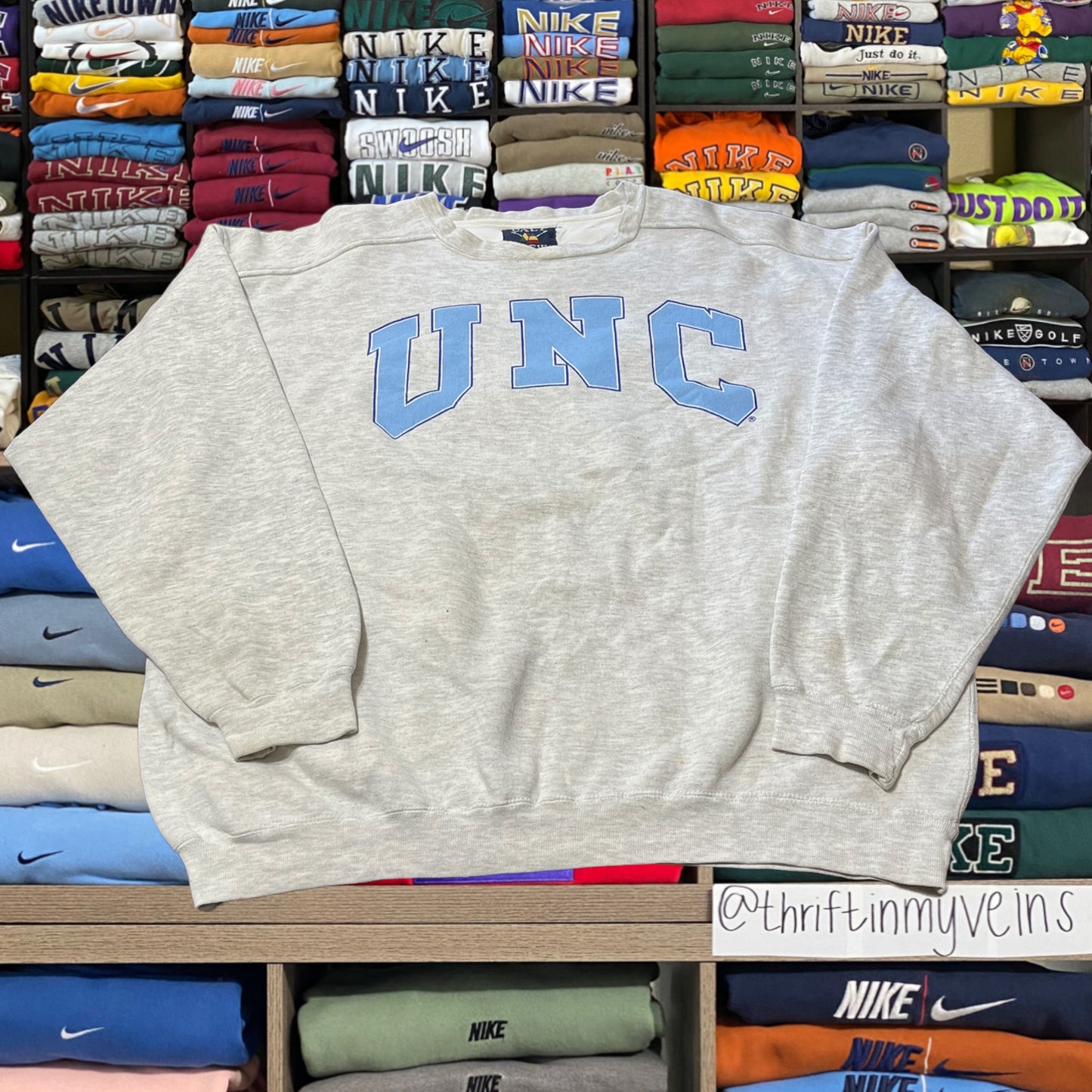 90s BIG PRINT UNC North Carolina university sweater