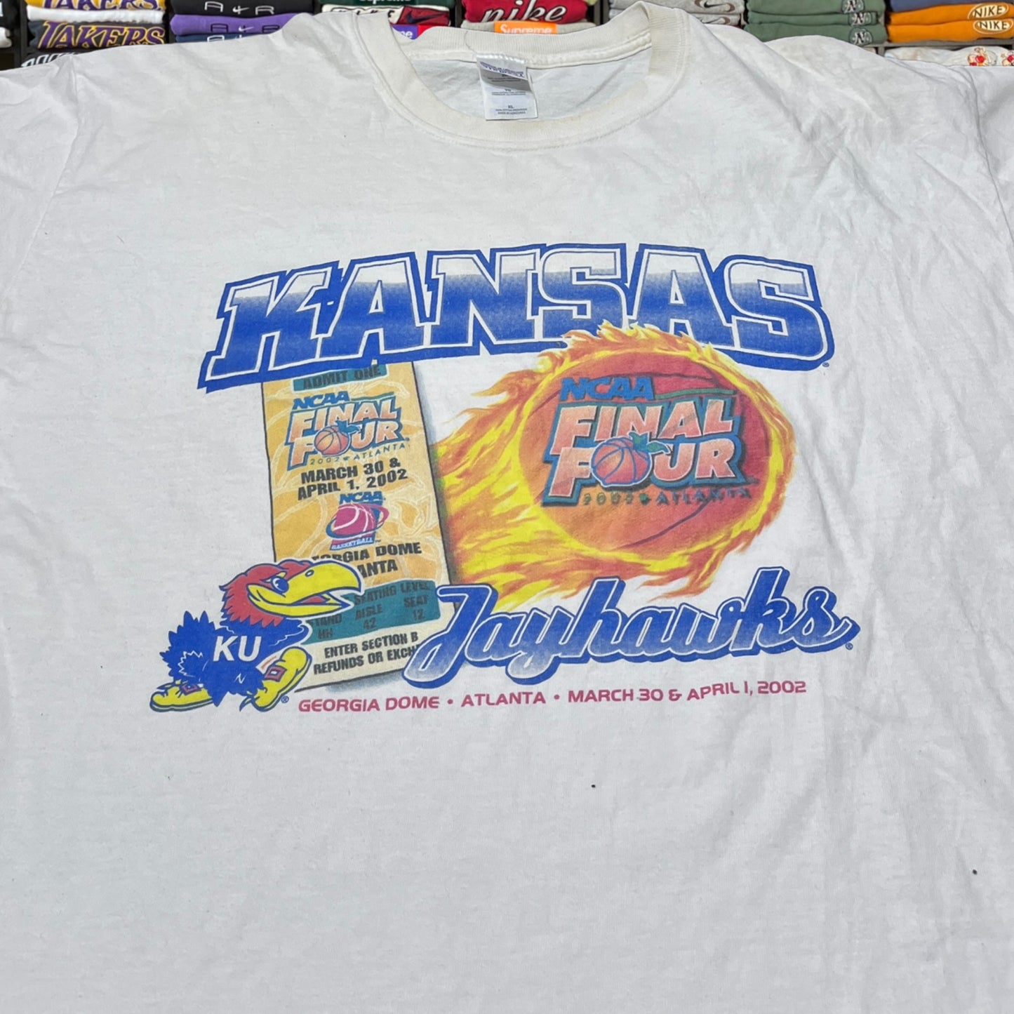 2002 Kansas university ncaa shirt ( xlarge )