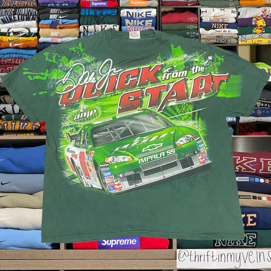 Y2K all over print nascar graphic shirt (xxlarge)