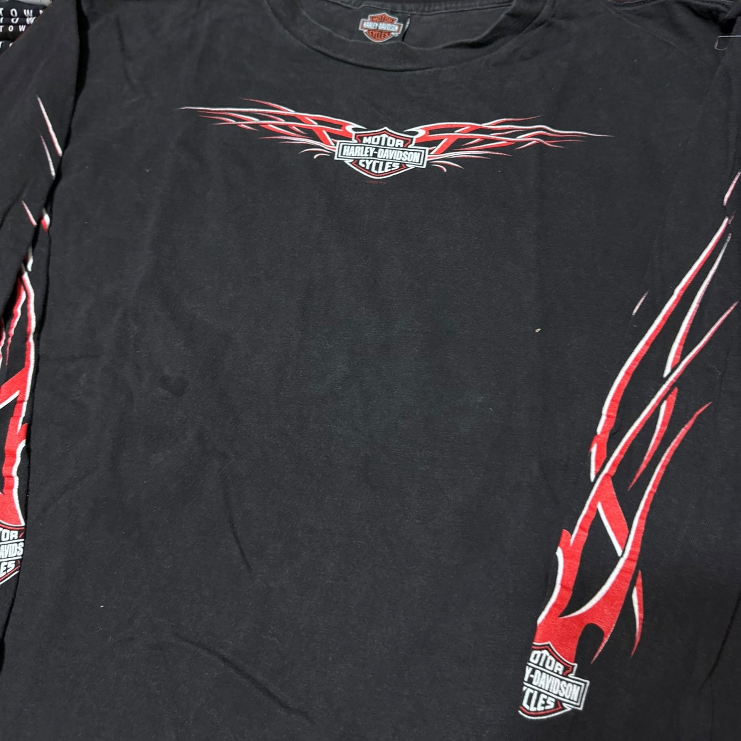 Y2K 2003 Harley Davidson flame shirt