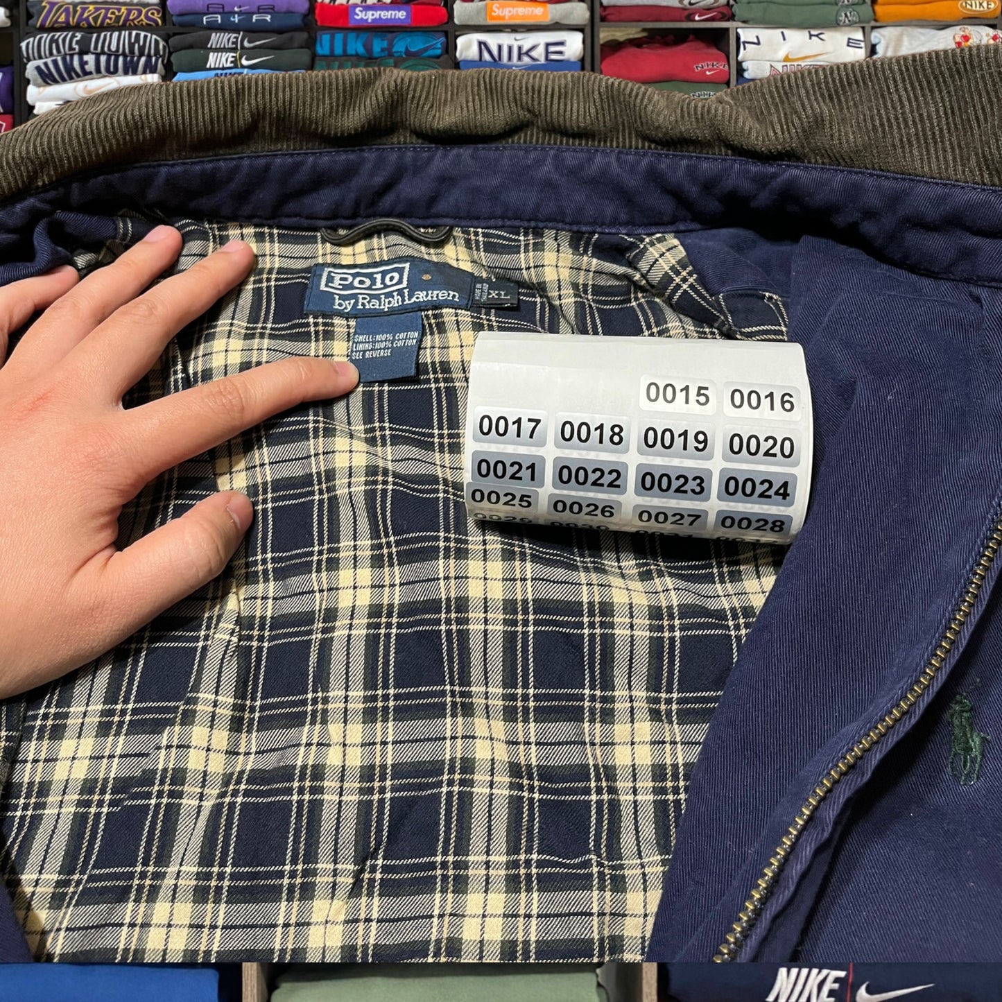 vintage 90s polo ralph lauren lined jacket corduroy collar