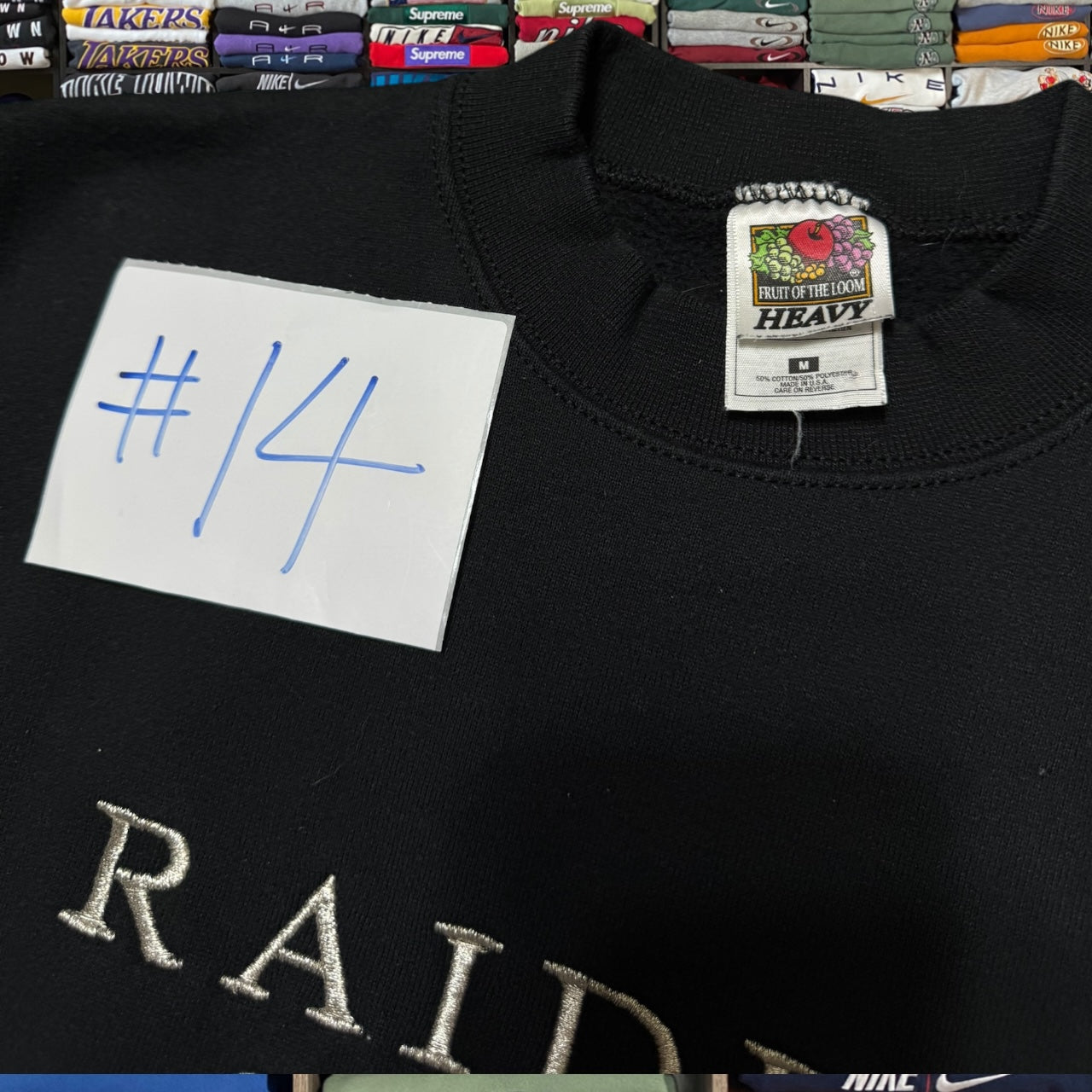 90s raiders nfl sweatshirt (Medium)