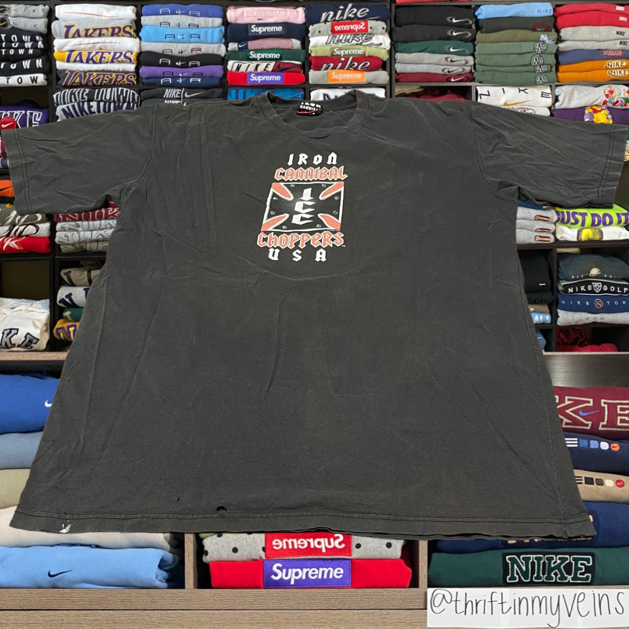 y2k biker skater choppers shirt (large)