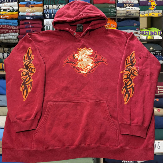 Y2K Top heavy dragon skater hoodie