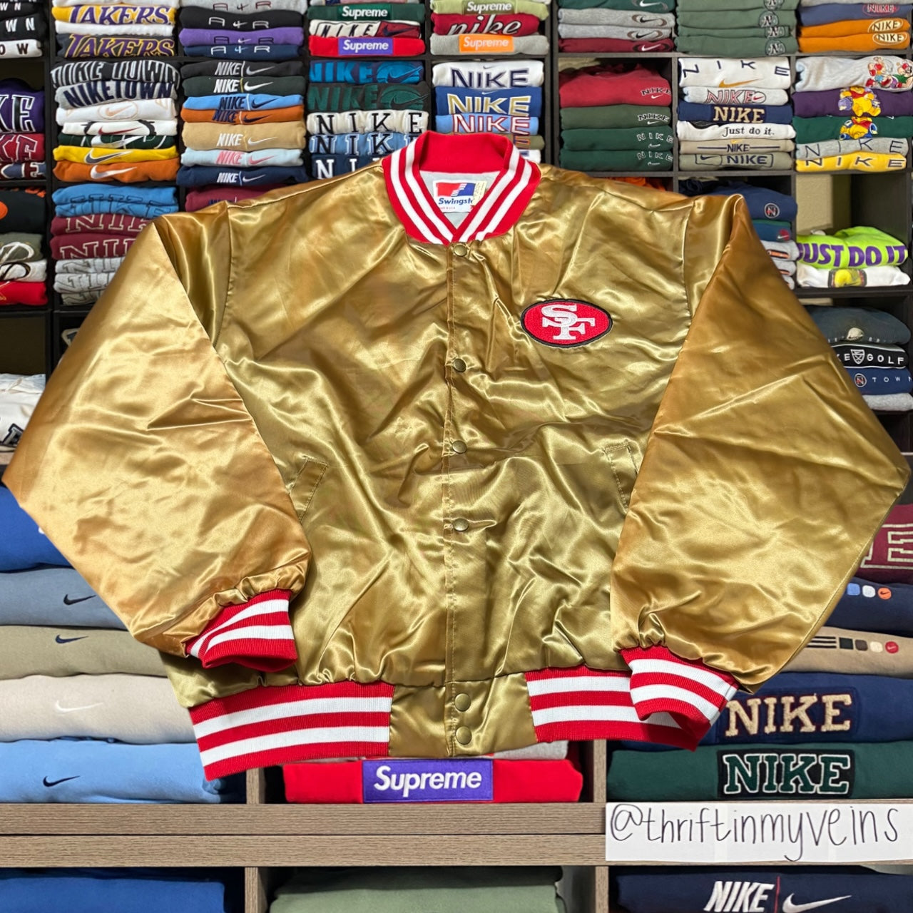 90s 49ers satin jacket (Xlarge)