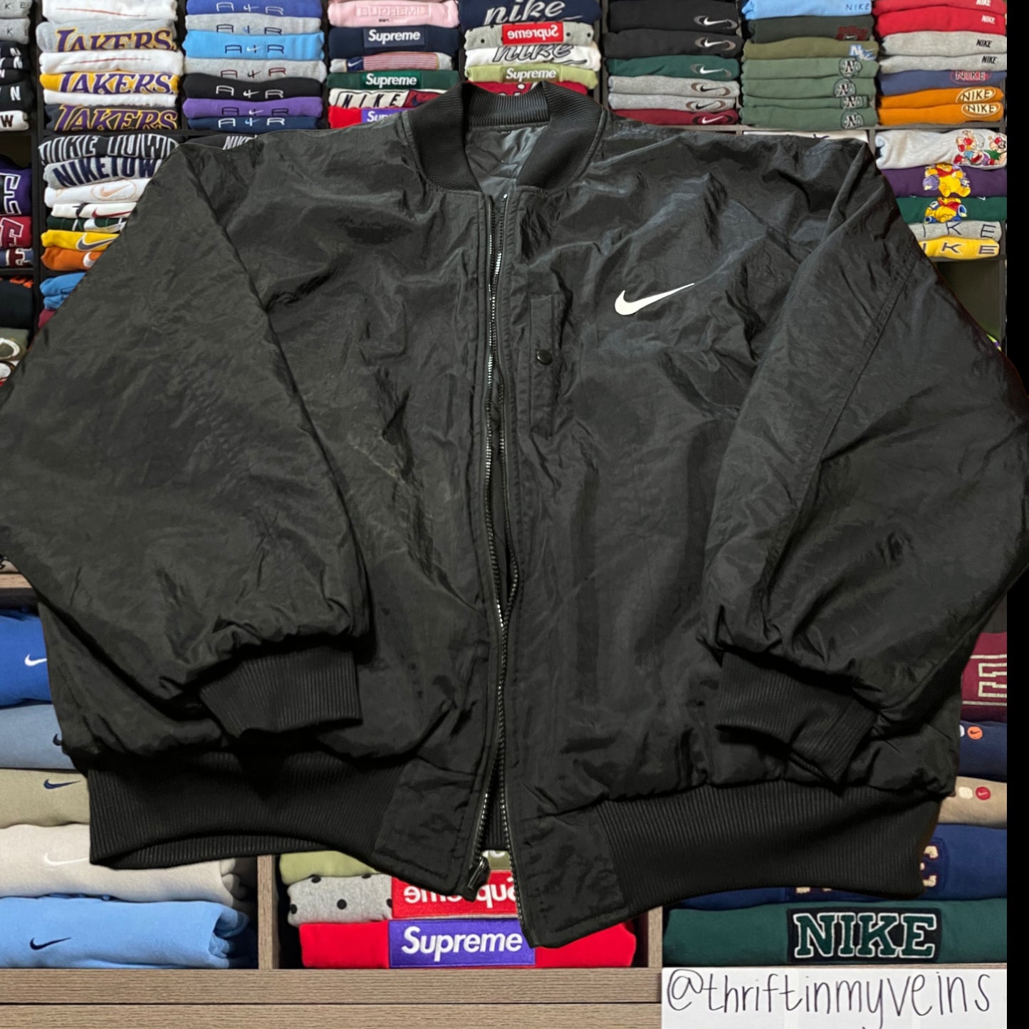 vintage 90's reversible nike windbreaker (large)