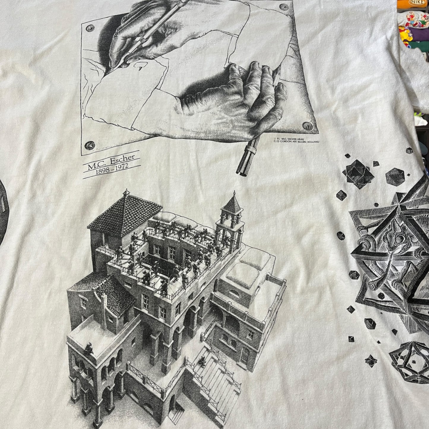 90s mc Escher art all over print
