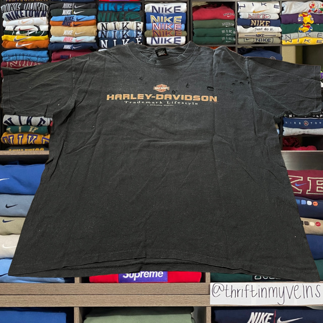 Vtg 90s Harley style motorcycle shirt