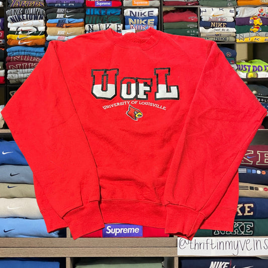 Y2K university of Louisville sweater