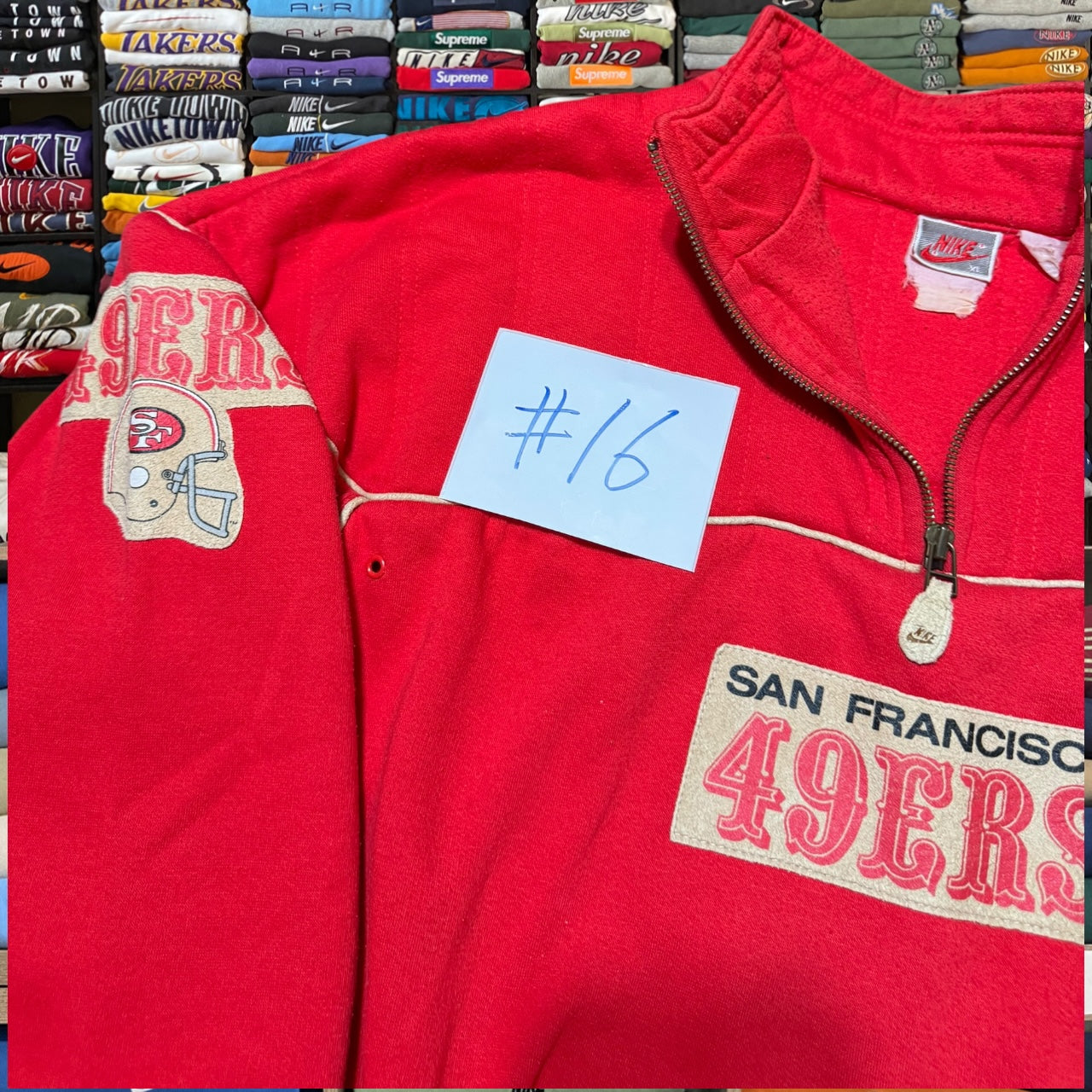 90s NIKE X 49ers nfl quarter zip (Xlarge)