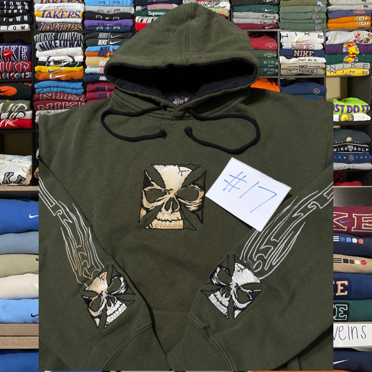 y2k skeleton grunge hoodie (Small)
