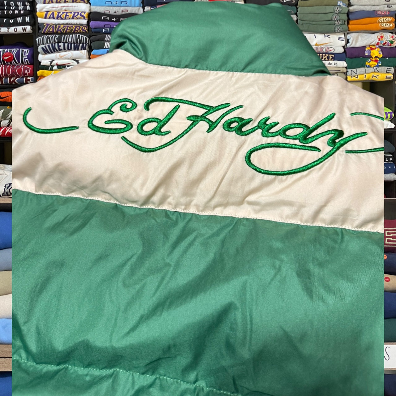 90s ed hardy puffer vest (medium)