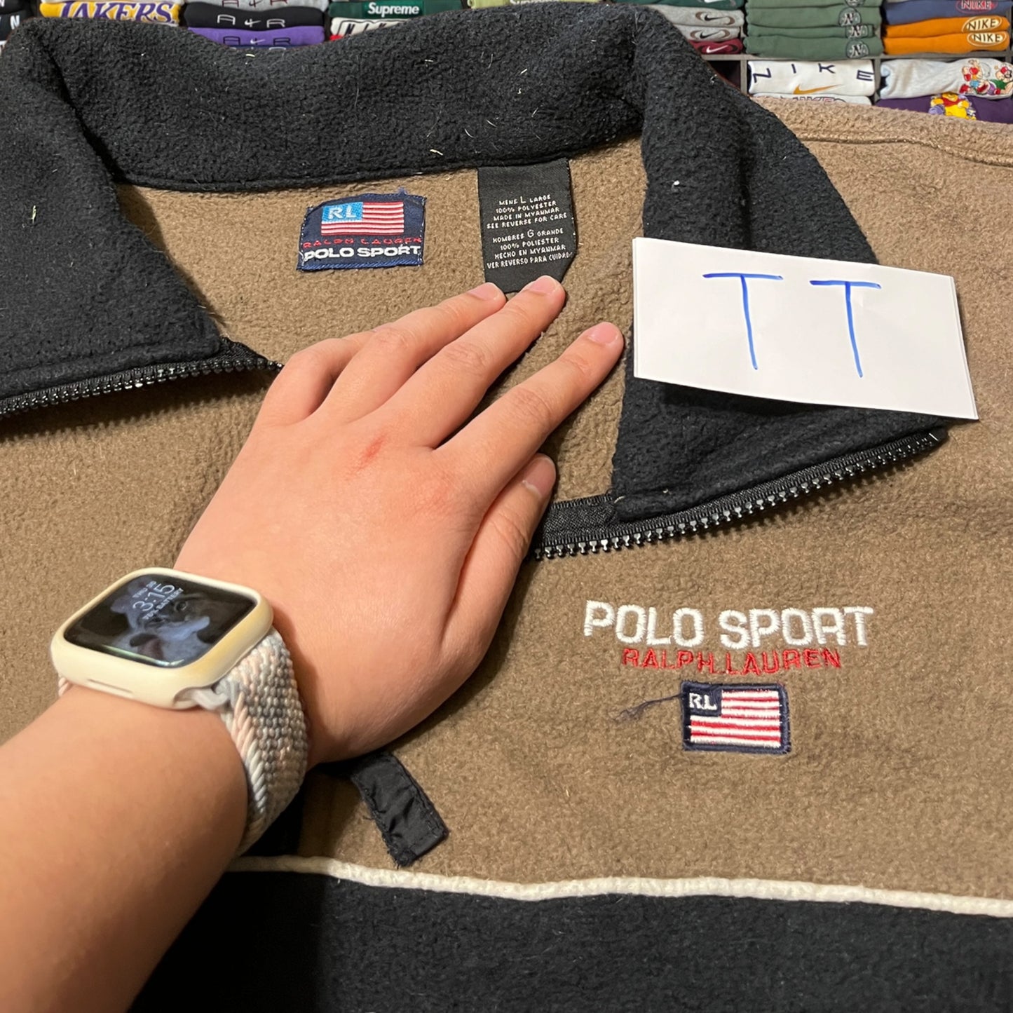90s polo sport quarter zip sweater