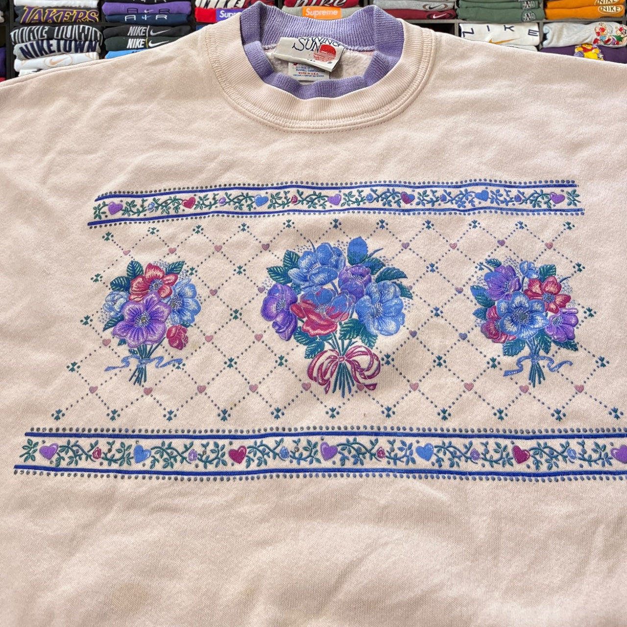 90s floral sweater
