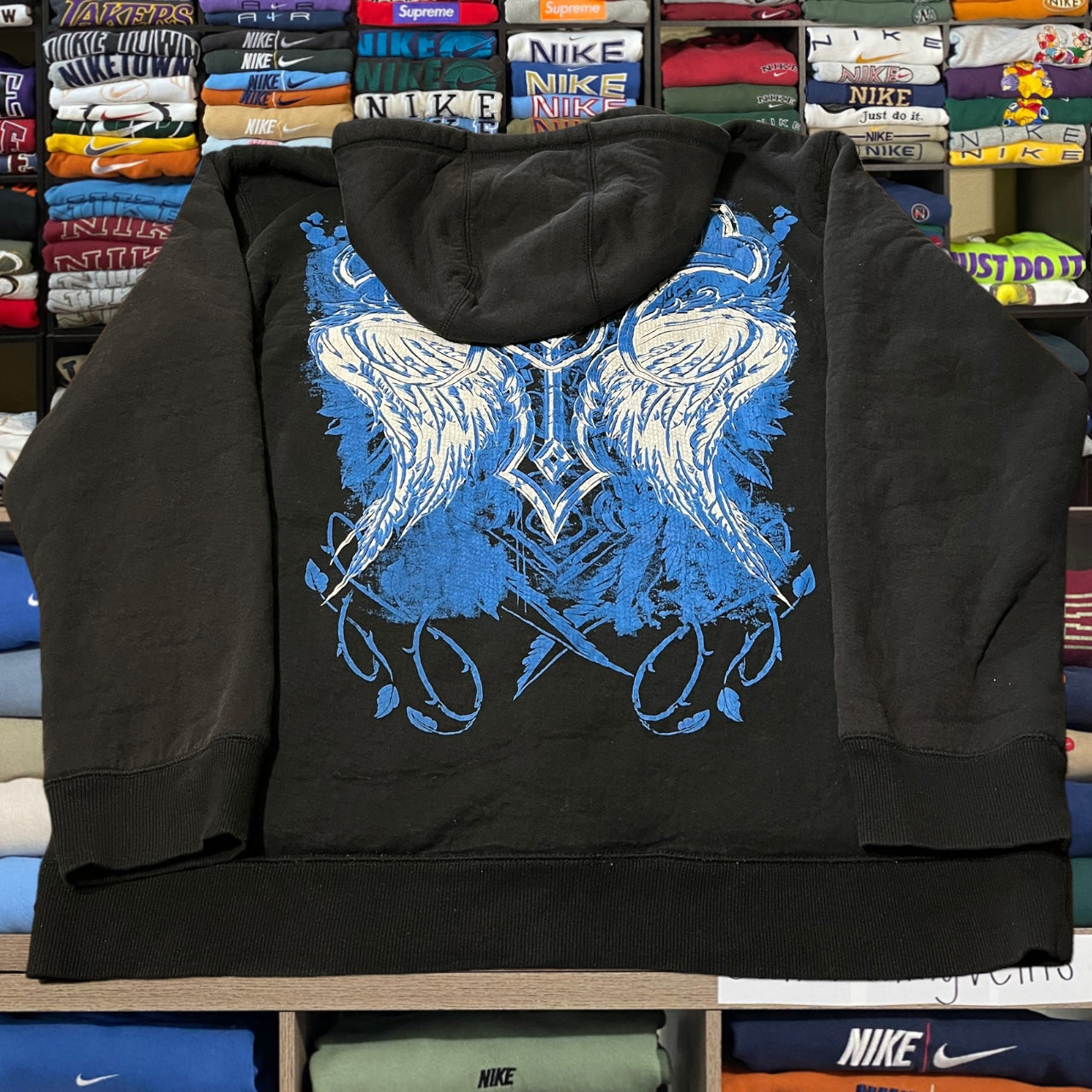 Y2K skater grunge cross full zip hoodie