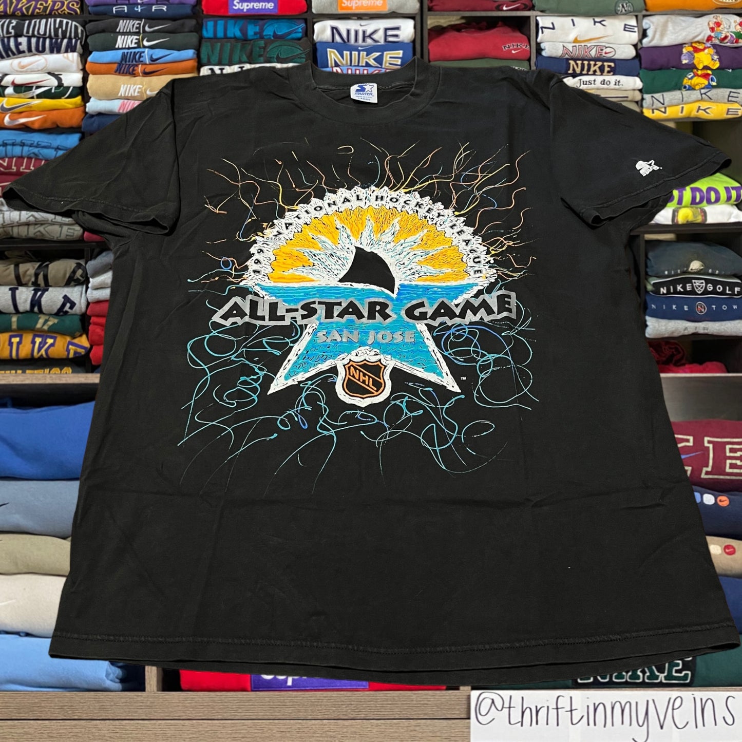 90s San Jose sharks nhl hockey shirt