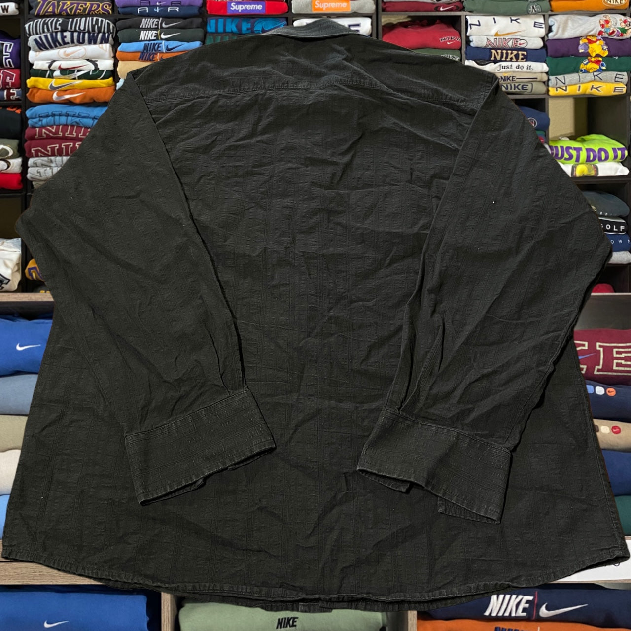 Y2K button up grunge cross shirt