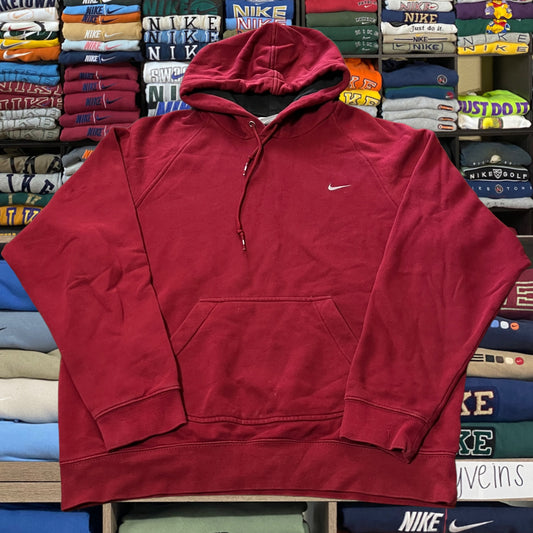Y2K 2004 burgundy Nike hoodie